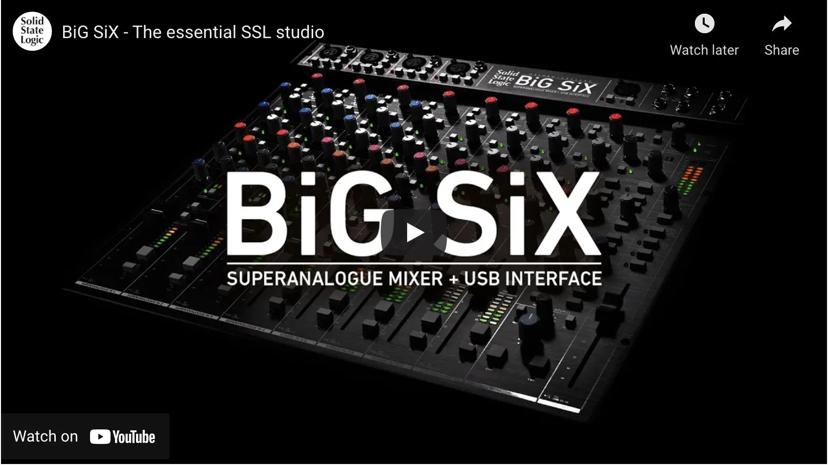 DTM・DAW SSL Solid State Logic BIG SIX BiG SiX | Solid State Logic